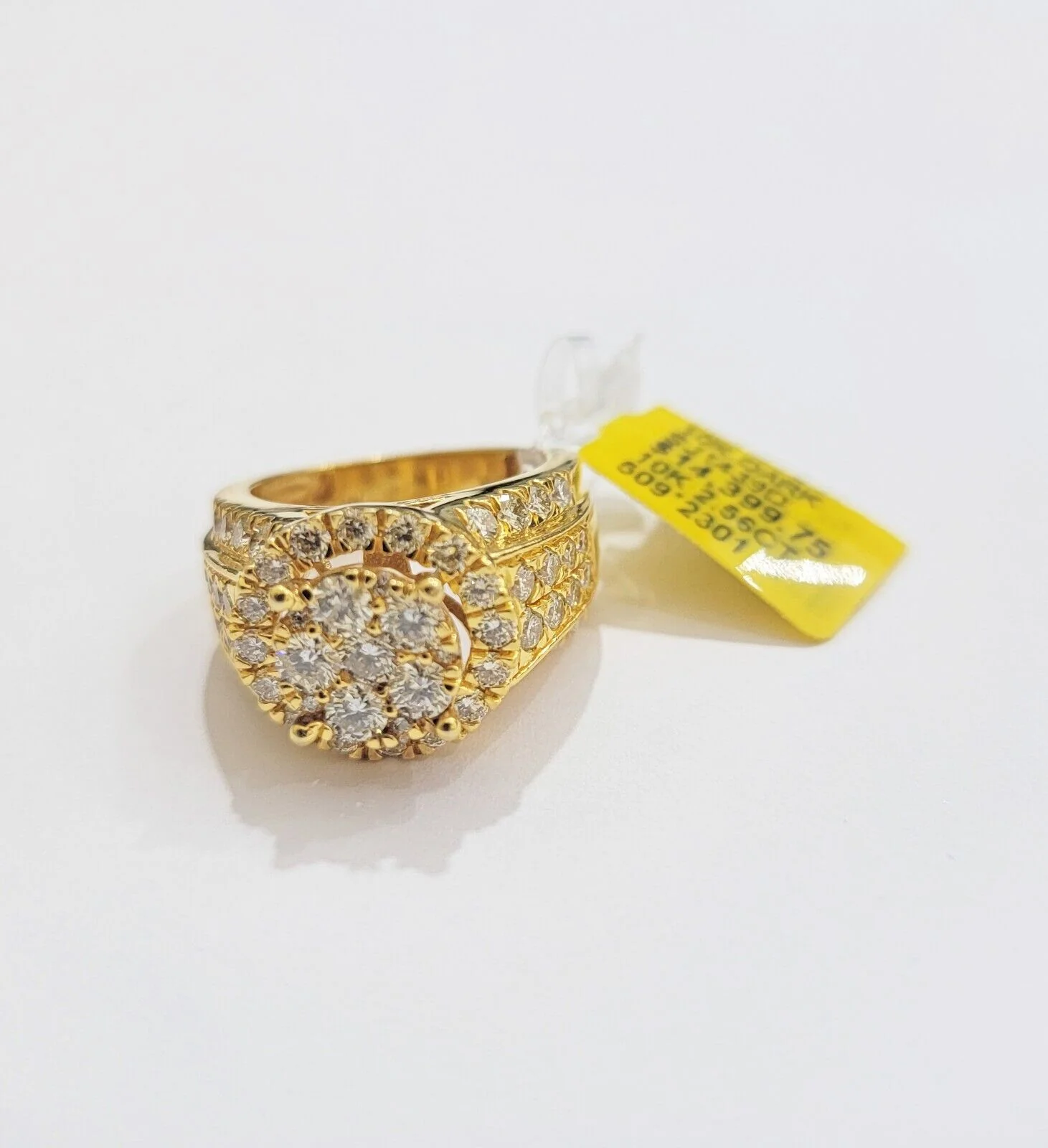 Mens diamond ring 10k yellow gold 2.56 Ct diamonds 10kt dark yellow gold Band All Sizes - Image 2