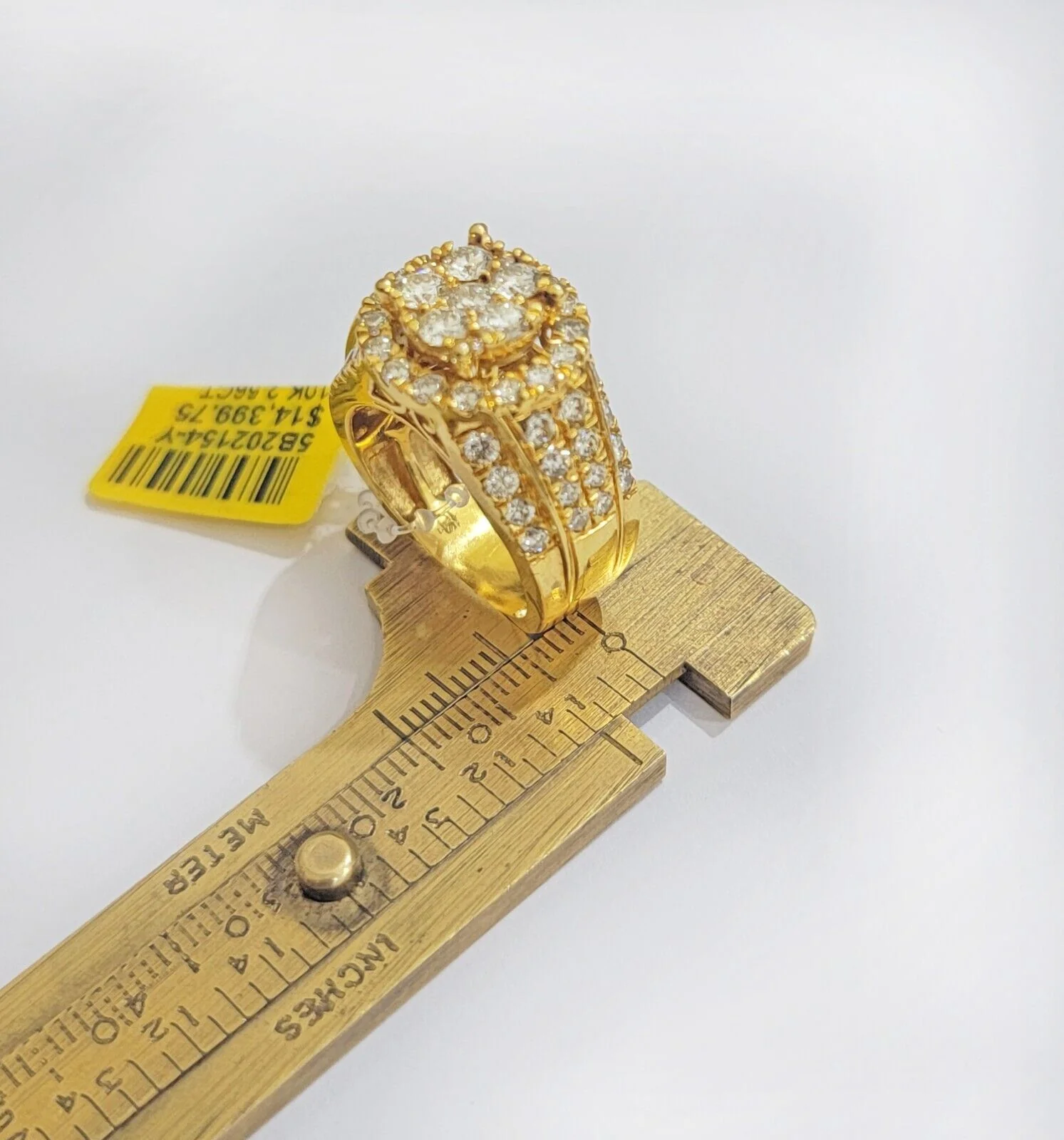 Mens diamond ring 10k yellow gold 2.56 Ct diamonds 10kt dark yellow gold Band All Sizes - Image 3