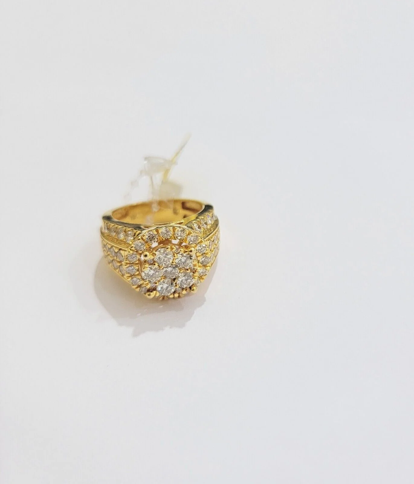 Mens diamond ring 10k yellow gold 2.56 Ct diamonds 10kt dark yellow gold Band All Sizes - Image 4