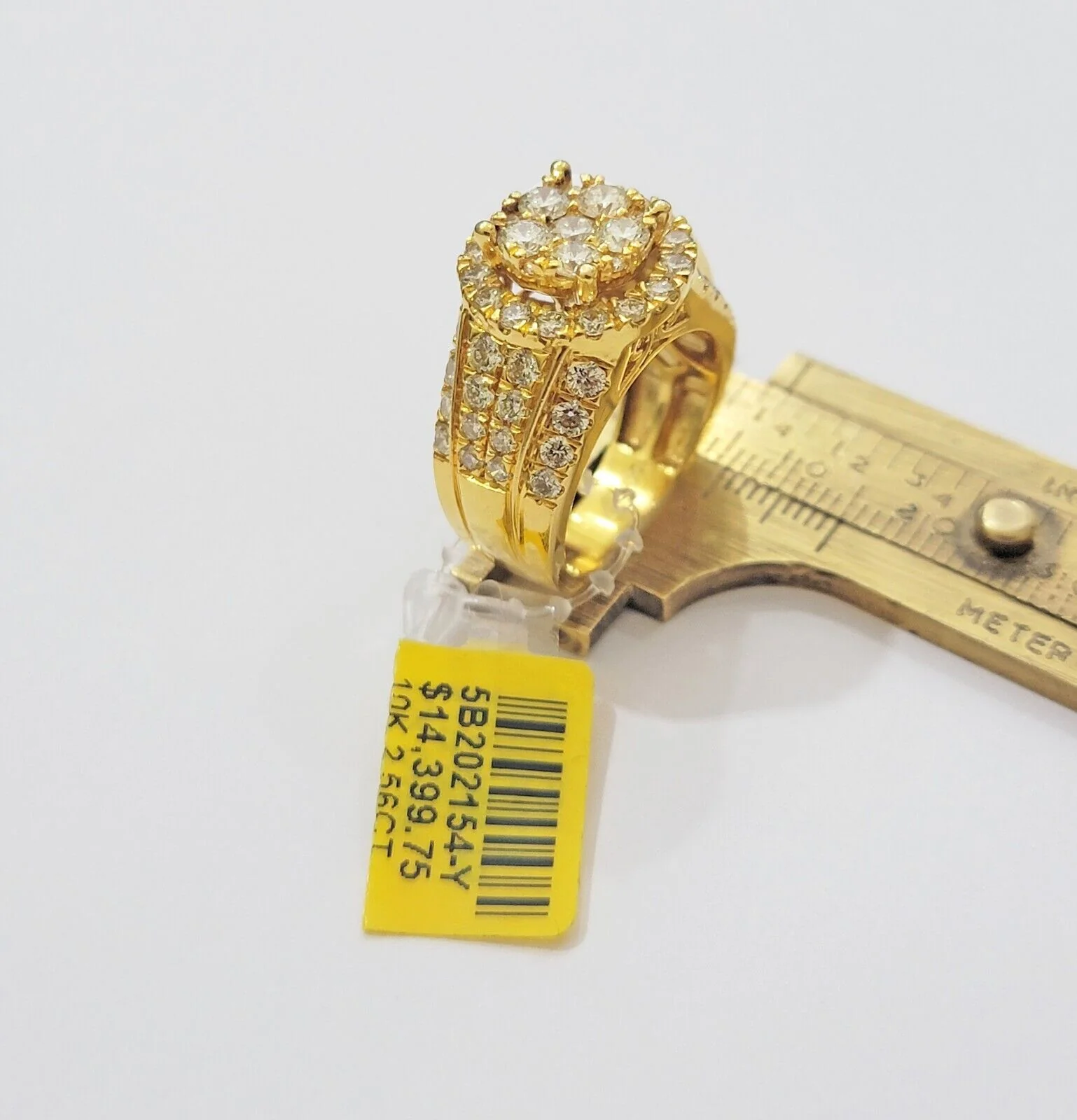 Mens diamond ring 10k yellow gold 2.56 Ct diamonds 10kt dark yellow gold Band All Sizes - Image 7