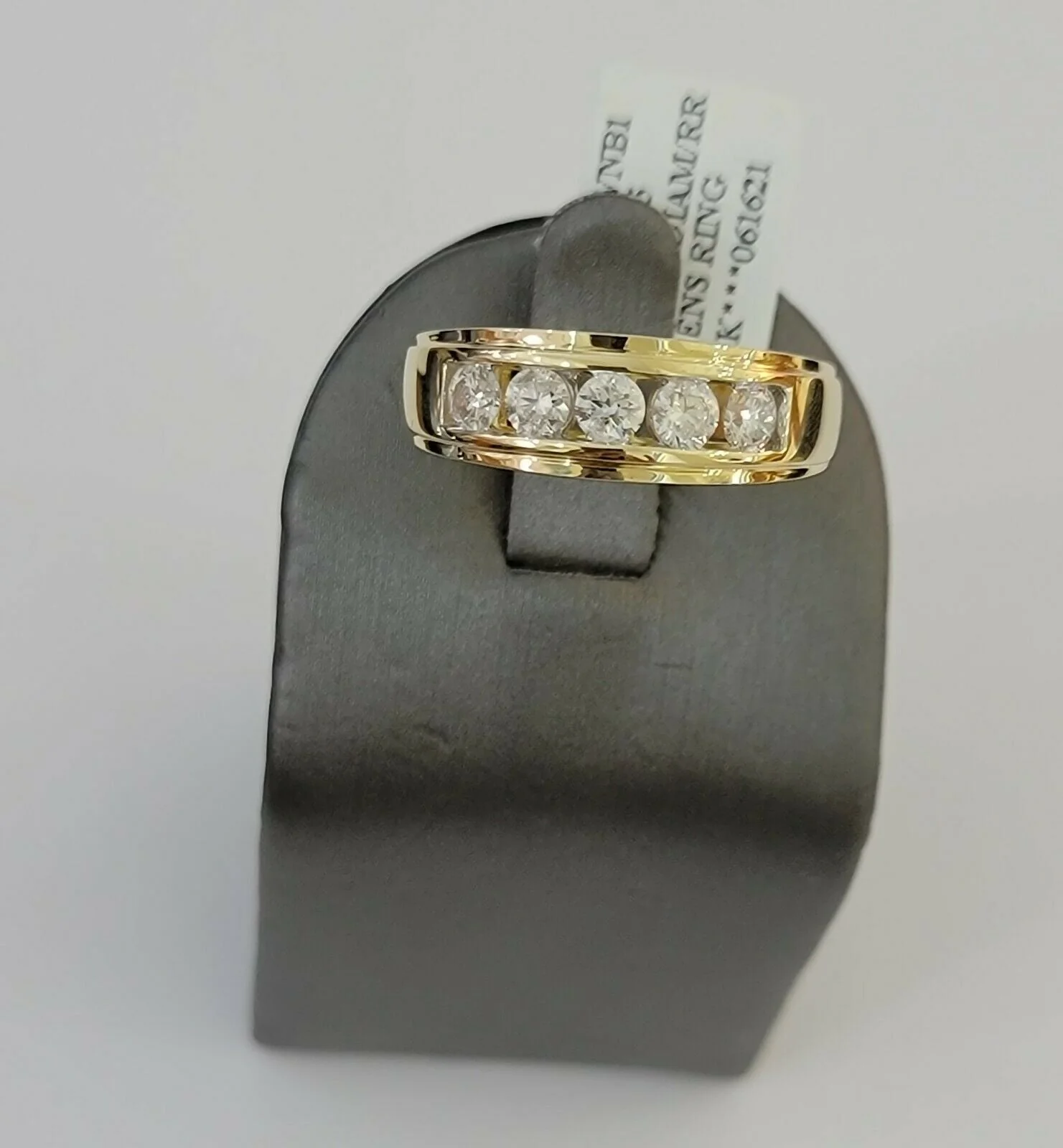 Men's Diamond Wedding Band 1 CT Round 14K Yellow Gold Brilliant Solitaire Ring Sizes 6,7,8,9,10,11 & 12 - Image 5