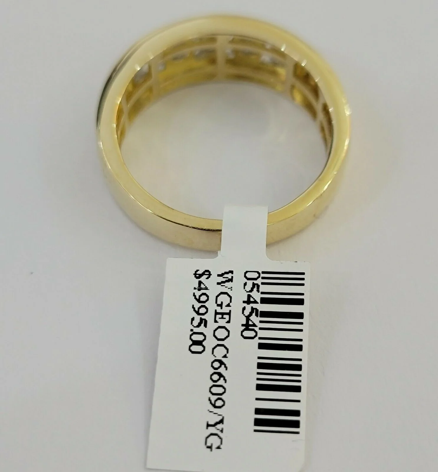 Men's Diamond Wedding Band 1 CT Round 14K Yellow Gold Brilliant Solitaire Ring Sizes 6,7,8,9,10,11 & 12 - Image 6