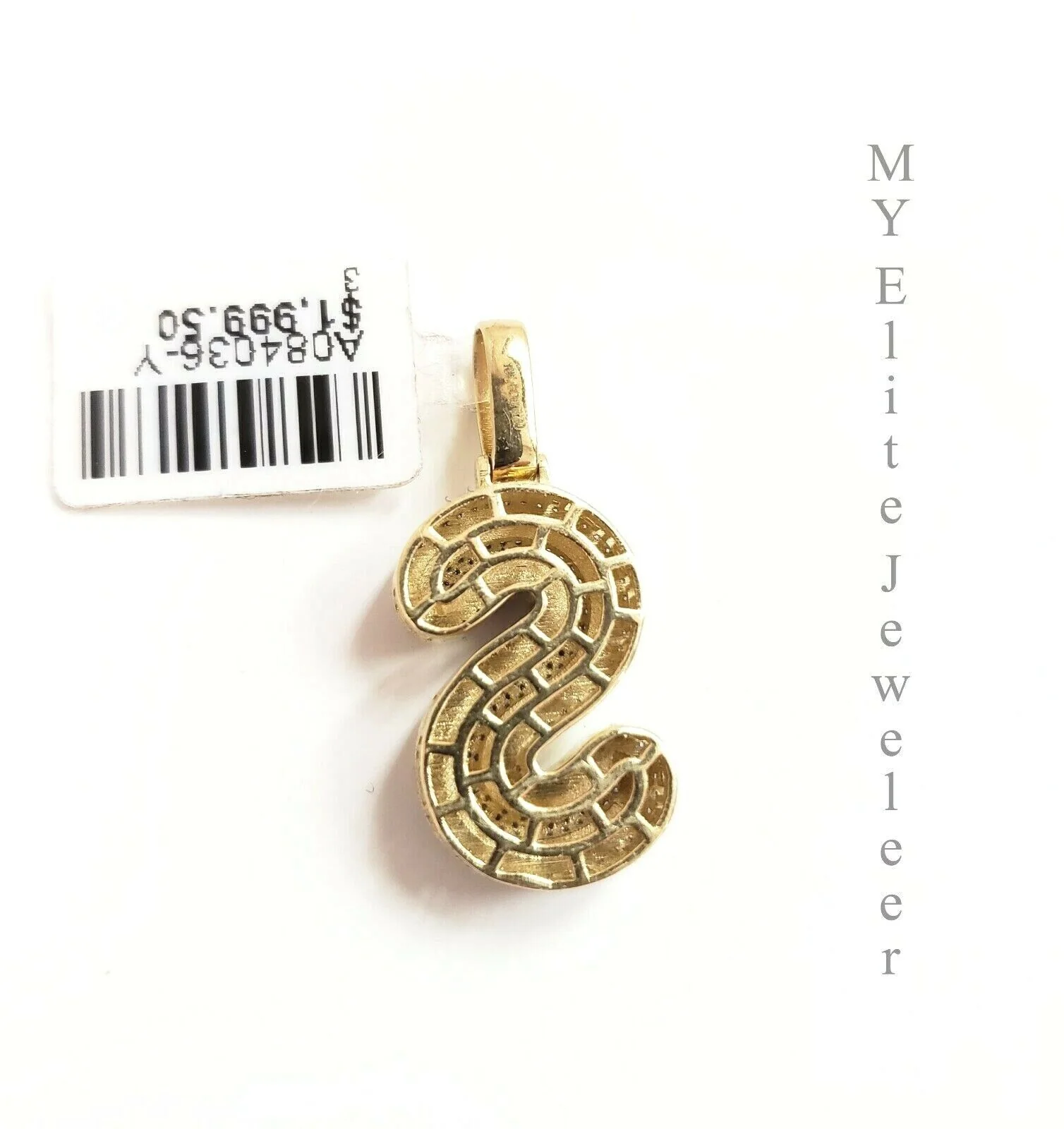 Mens Ladies Solid 10k 0.30CT Initial S Diamond Pendant Yellow Gold Alphabet REAL - Image 5
