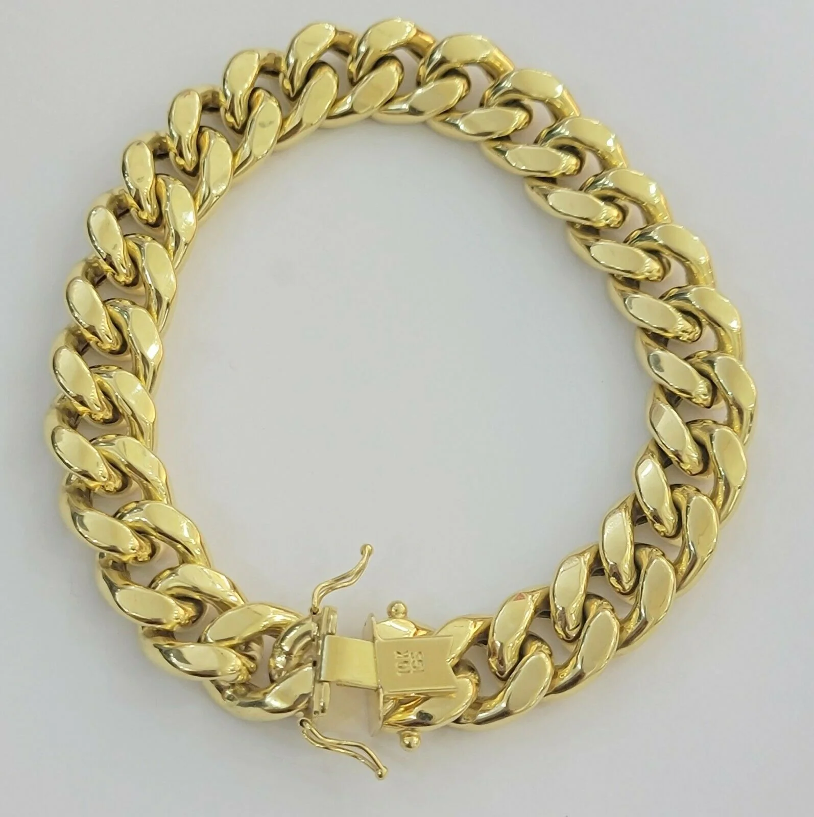 Mens REAL 10k Gold Miami Cuban Bracelet 9" 13mm 10 kt Yellow Gold Strong Links - Image 6