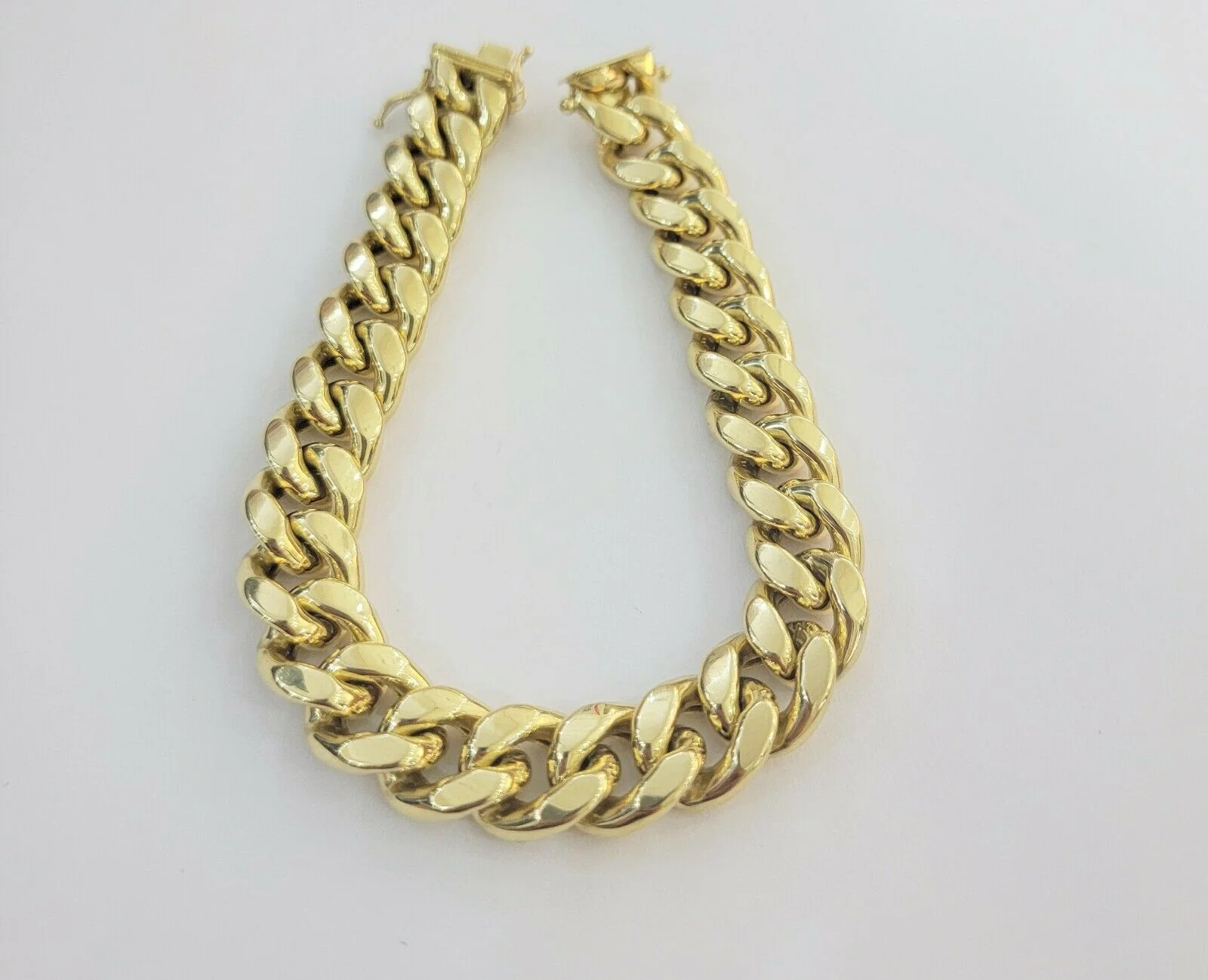 Mens REAL 10k Gold Miami Cuban Bracelet 9" 13mm 10 kt Yellow Gold Strong Links - Image 7