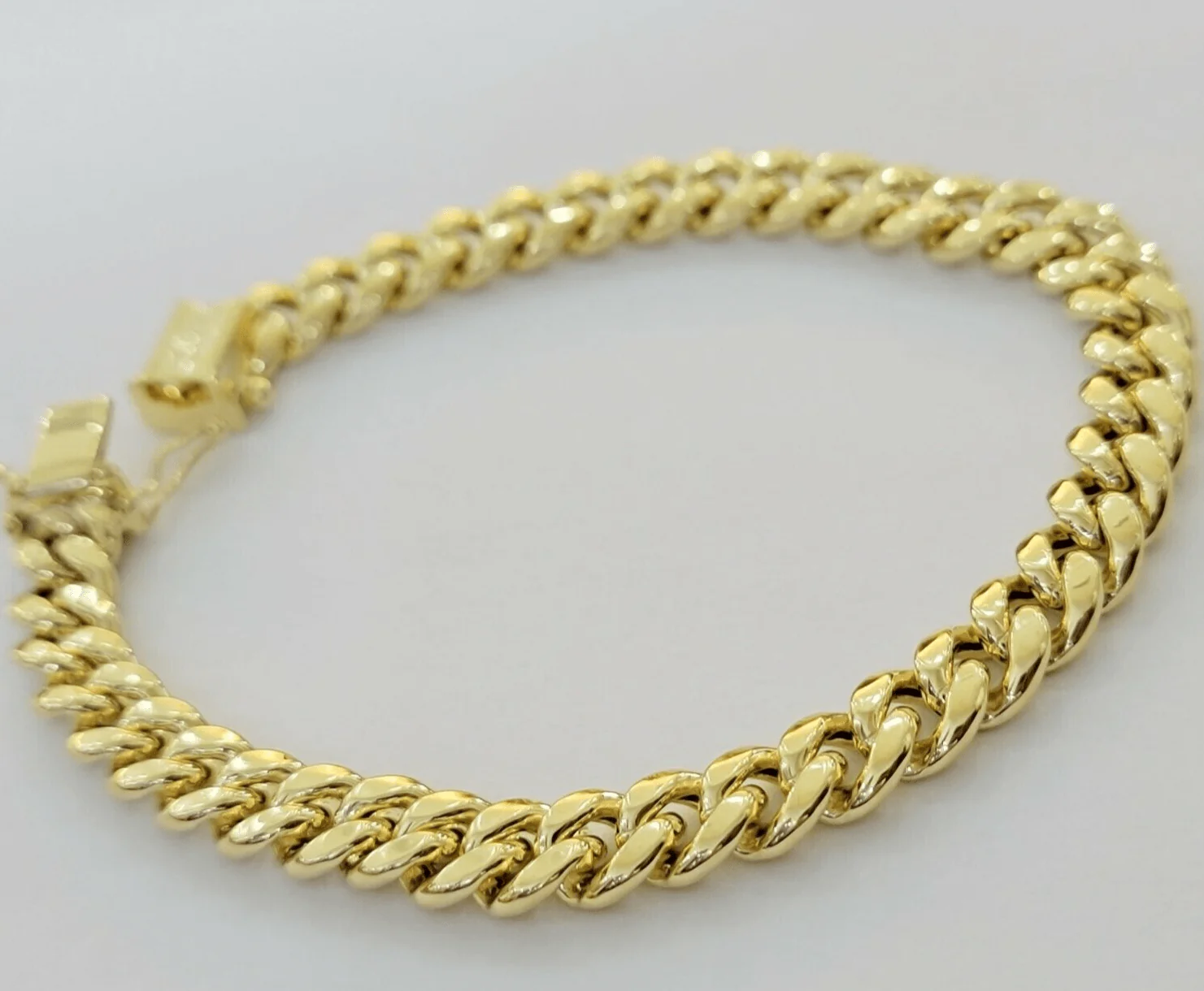 Mens Real 14k Gold Bracelet 8mm 8.5 inch Miami Cuban Link Box Clasp Strong 14 KT - Image 5
