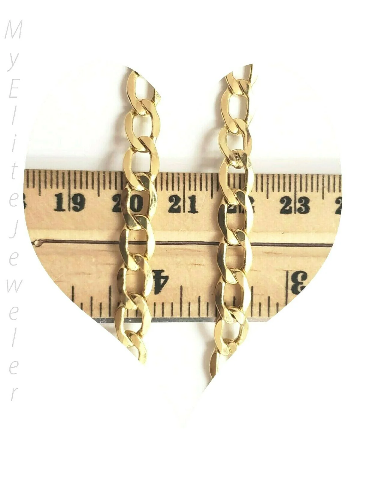 Men's & Women's 14K Yellow Gold Cuban Link Bracelet 6 mm 8 Inches long Real Gold - Image 2
