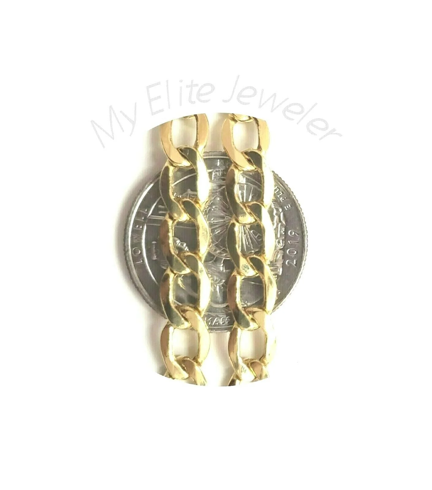 Men's & Women's 14K Yellow Gold Cuban Link Bracelet 6 mm 8 Inches long Real Gold - Image 5