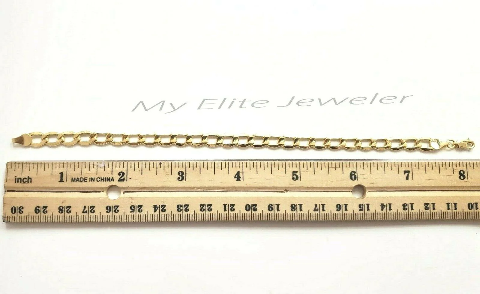 Men's & Women's 14K Yellow Gold Cuban Link Bracelet 6 mm 8 Inches long Real Gold - Image 8