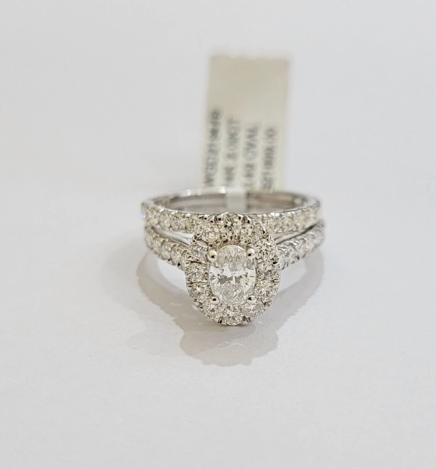 Natural Diamond Ring 2 Carat 14k White Gold Ladies Ring Band Set Real Genuine - Image 3