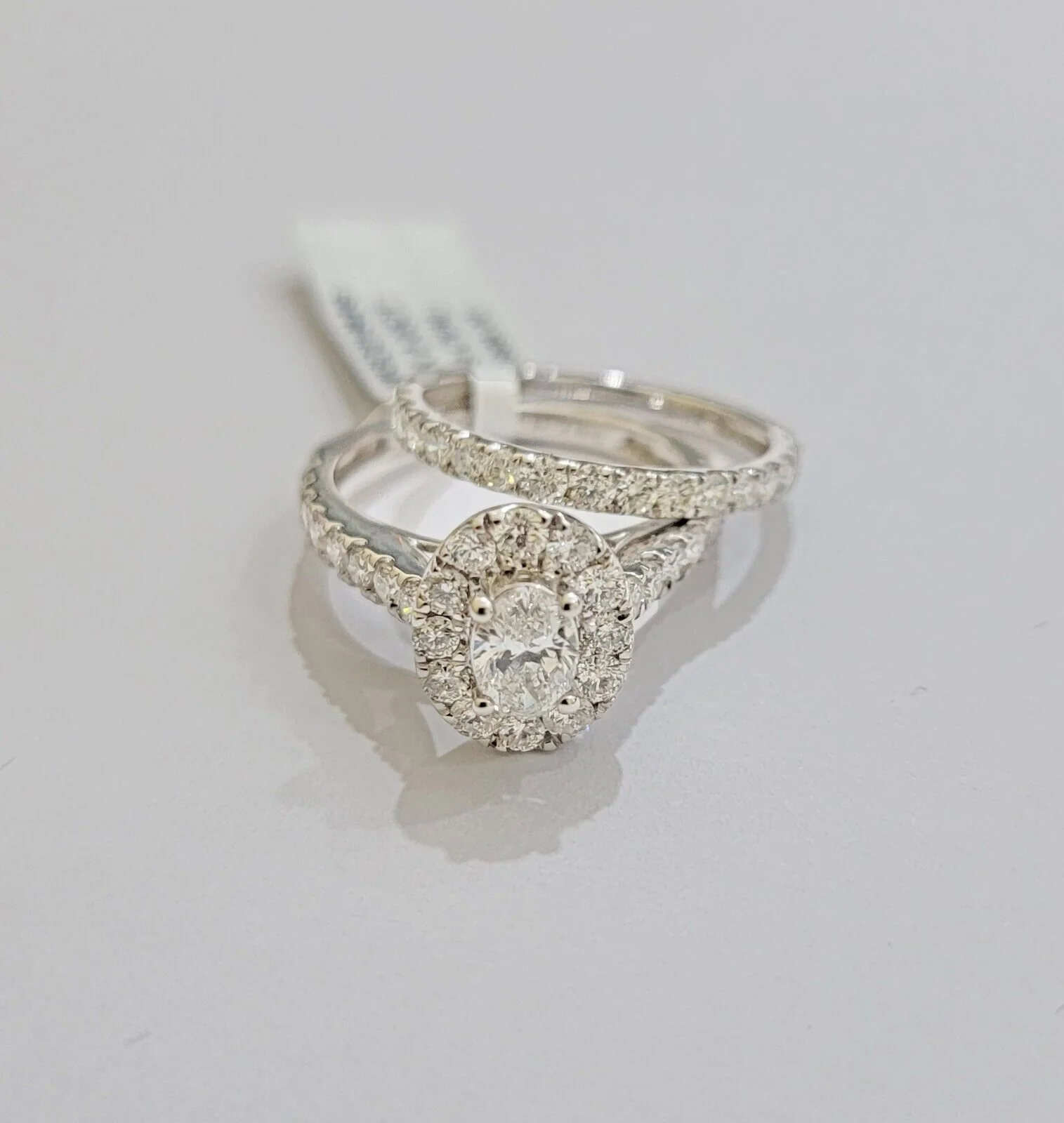 Natural Diamond Ring 2 Carat 14k White Gold Ladies Ring Band Set Real Genuine - Image 5