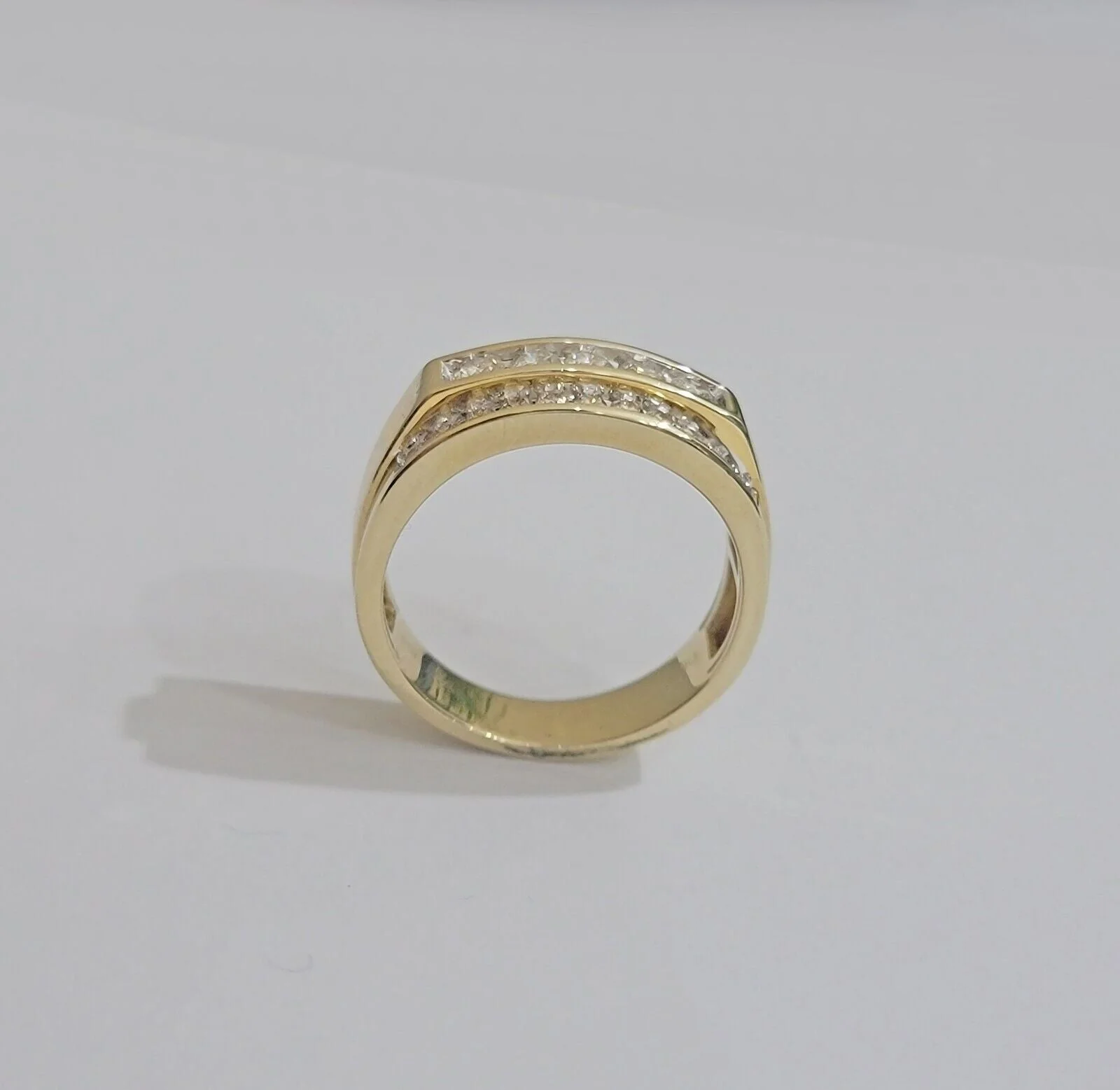 Real 10k 1CT Diamond Ring Men Band Natural Diamonds and Genuine 10kt Yellow Gold - Image 3