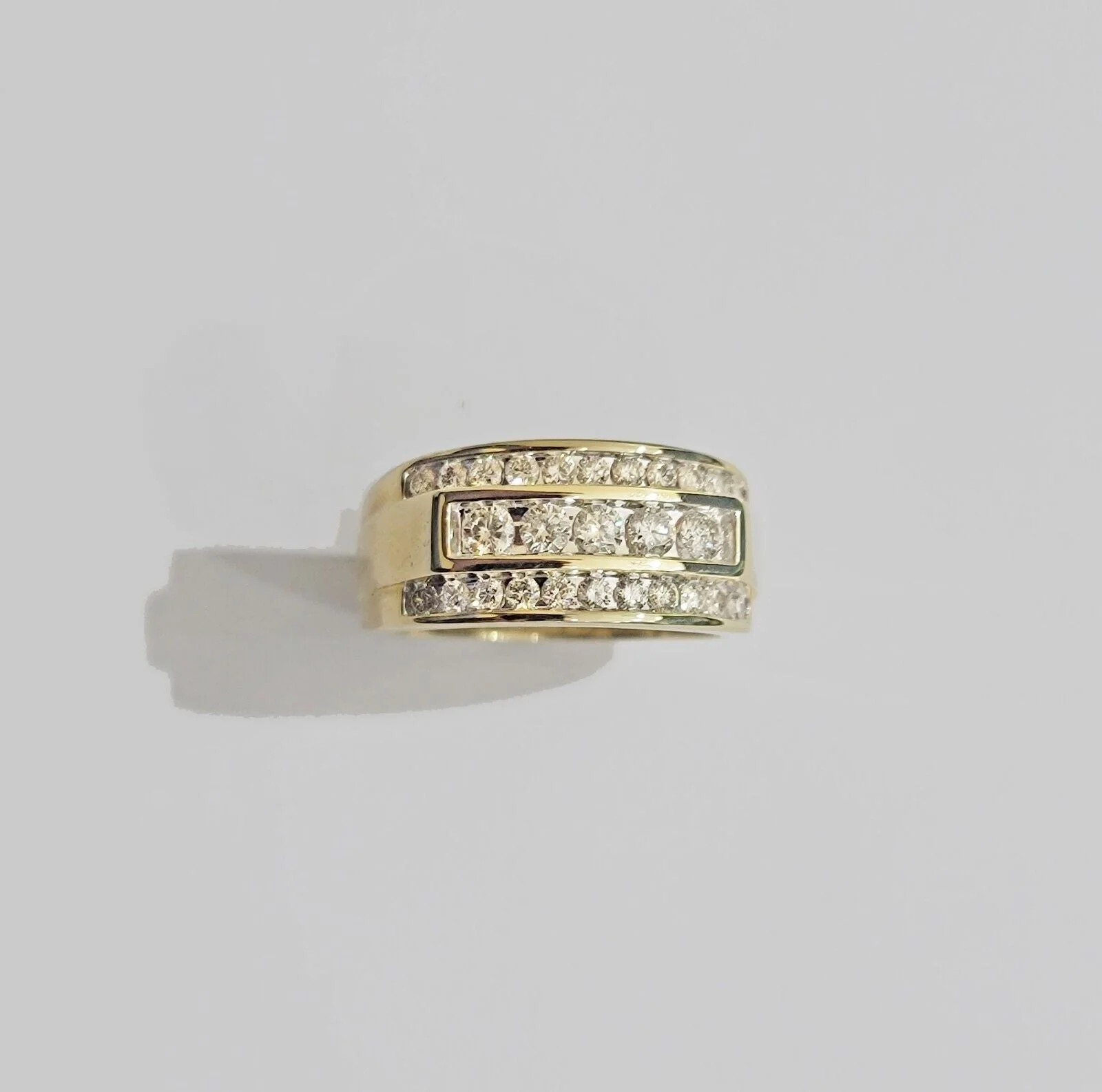 Real 10k 1CT Diamond Ring Men Band Natural Diamonds and Genuine 10kt Yellow Gold - Image 4