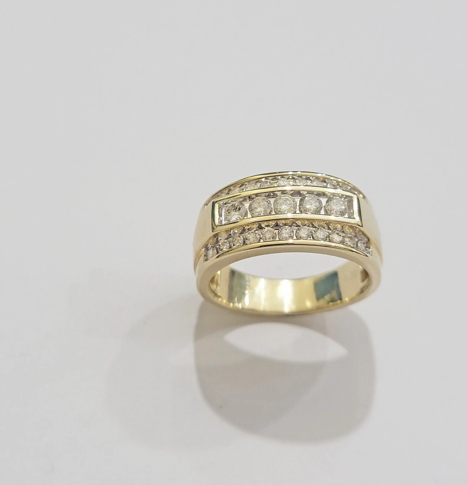 Real 10k 1CT Diamond Ring Men Band Natural Diamonds and Genuine 10kt Yellow Gold - Image 8