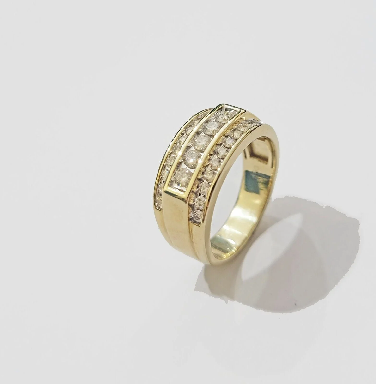 Real 10k 1CT Diamond Ring Men Band Natural Diamonds and Genuine 10kt Yellow Gold - Image 9