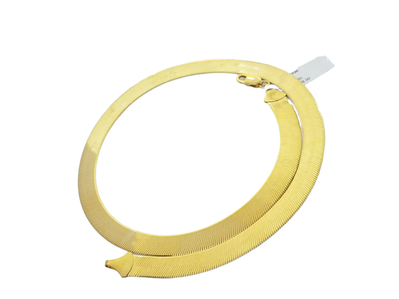Real 10k 9mm Yellow Gold Herring Bone Chain Necklace 18" Lobster lock - Image 6