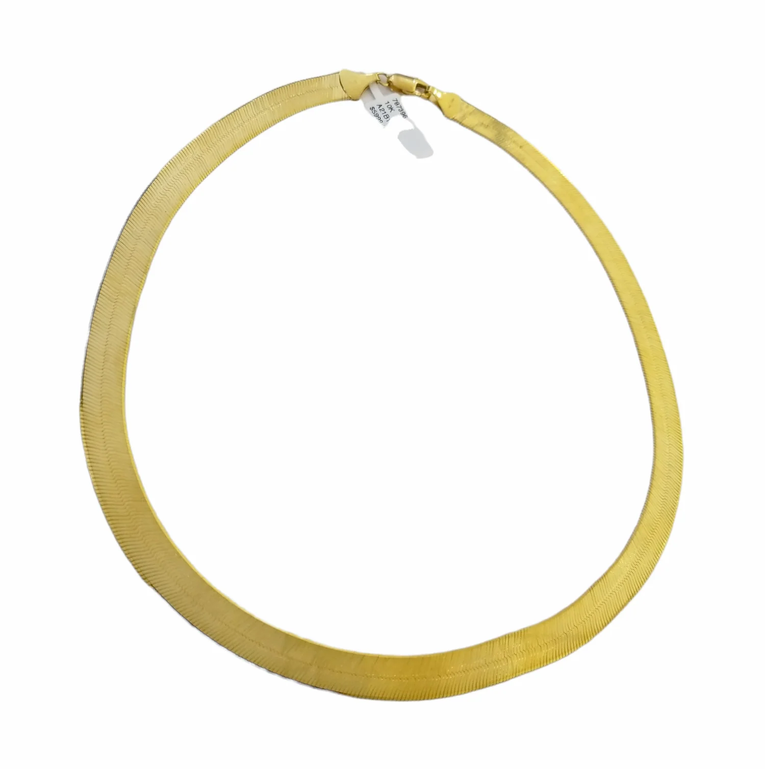 Real 10k 9mm Yellow Gold Herring Bone Chain Necklace 18" Lobster lock - Image 8