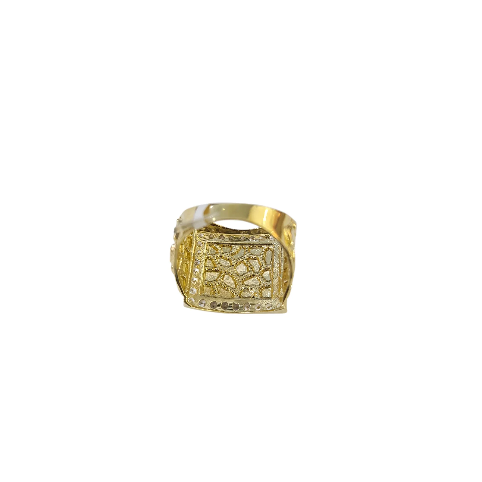 Real 10k Big Nugget Ring Yellow Gold Men 10Kt Genuine - Image 3