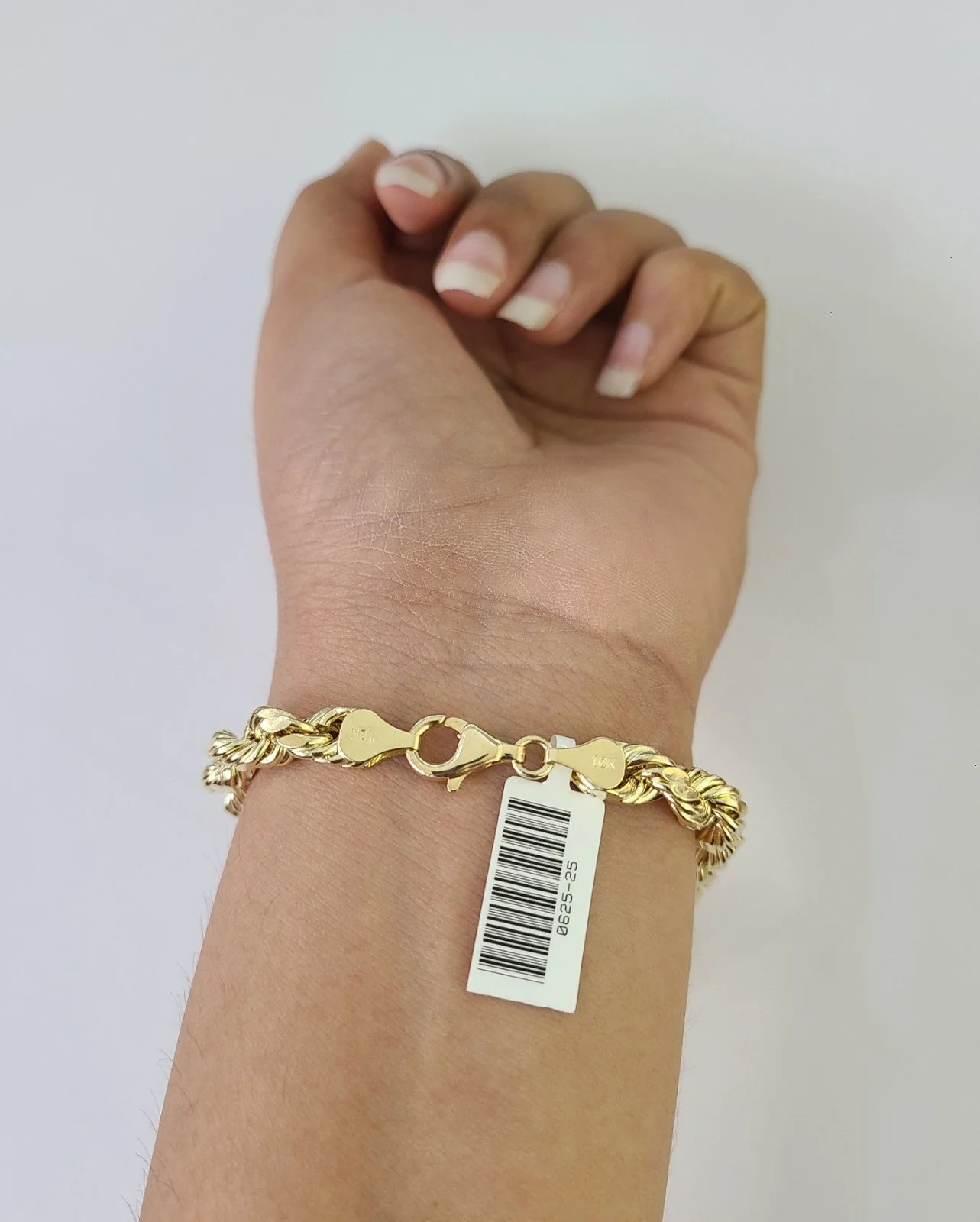 Real 10k Bracelet Milano Rope Yellow Gold 7mm 9 Inch Diamond Cuts 10KT Gold - Image 4