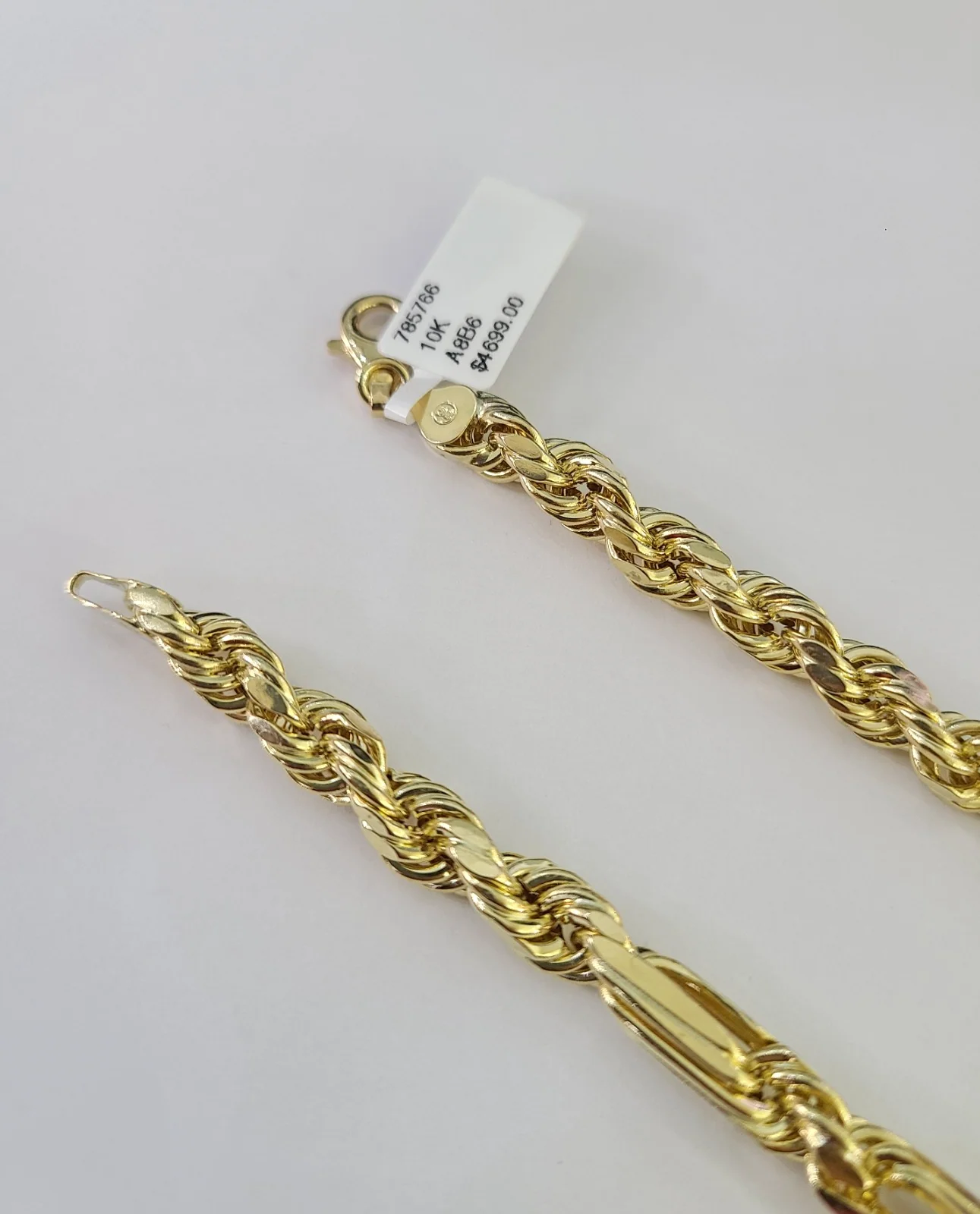 Real 10k Bracelet Milano Rope Yellow Gold 7mm 9 Inch Diamond Cuts 10KT Gold - Image 5