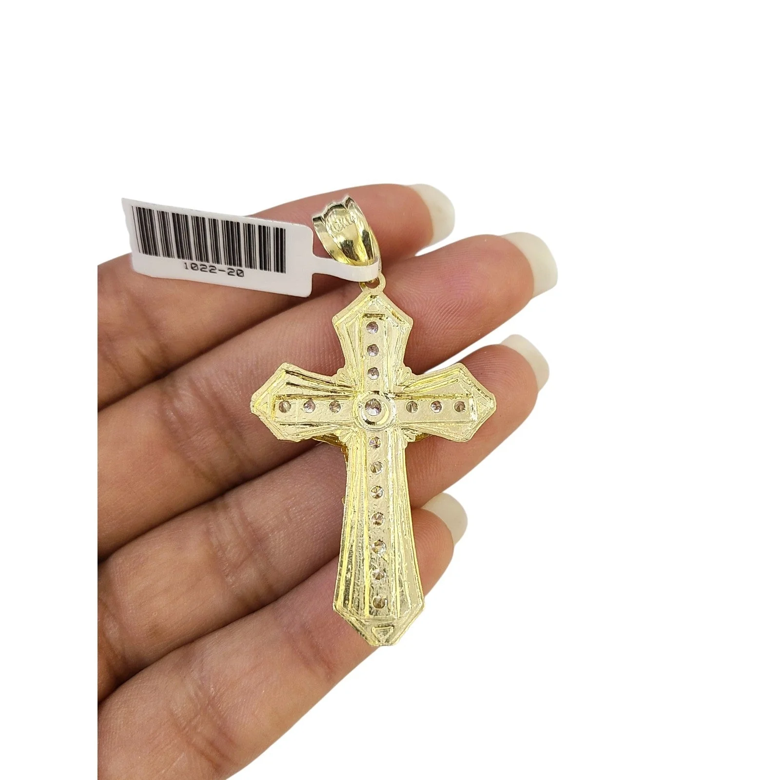 Real 10k Charm Pendant Christ Cross Yellow Gold 10KT - Image 5