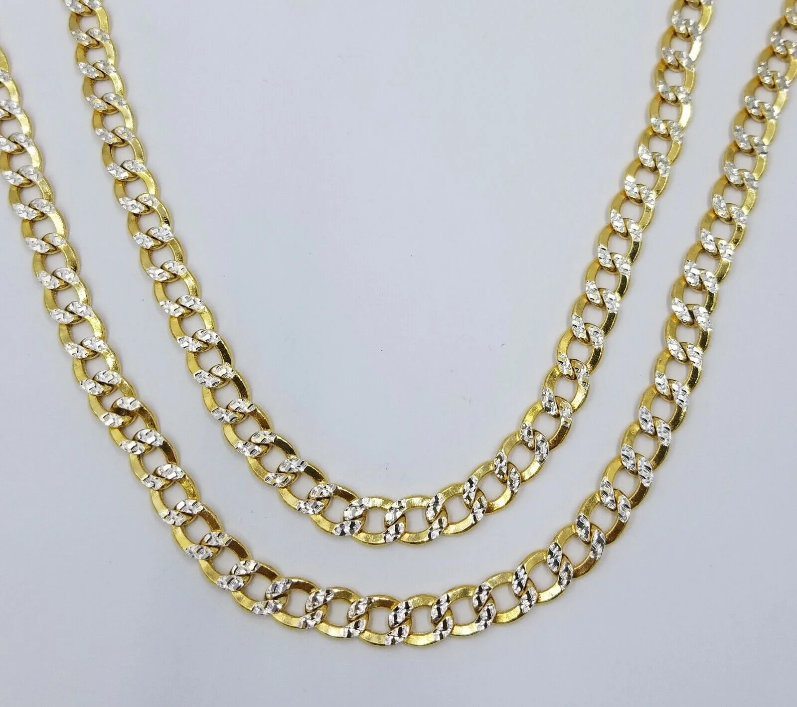 Real 10k Cuban Curb Link Necklace Pendant SET Jesus Crucifix Cross Chain - Image 6