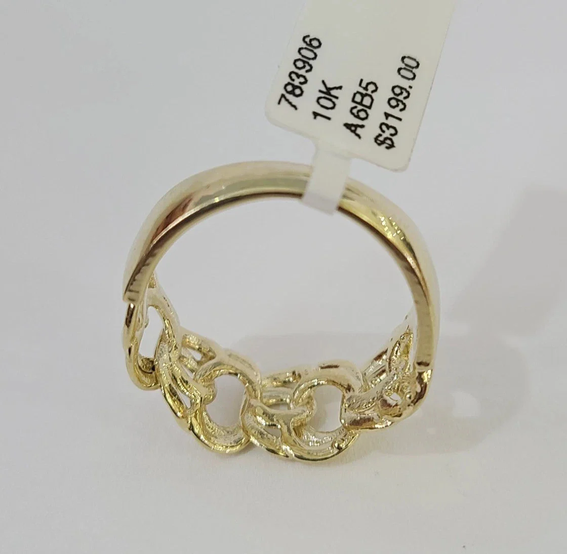 Real 10k Cuban Curb Ring Yellow Gold Women Men Genuine 10Kt - Image 4