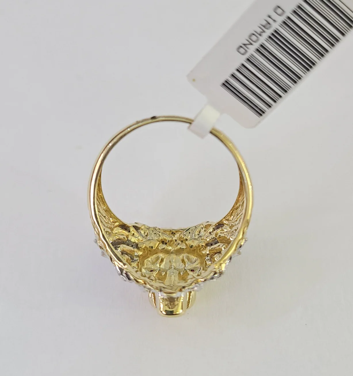 Real 10k Diamond Ring Roaring Lion Men 10kt Yellow Gold Casual Ring All Sizes - Image 5