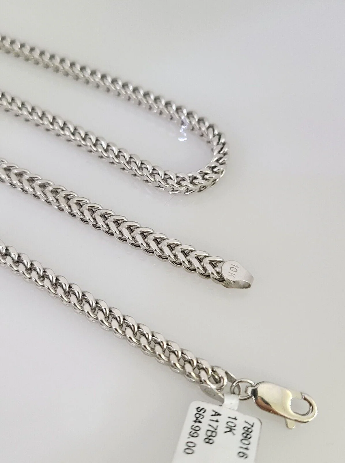 Real 10k Franco Chain White Gold 4mm 24" Necklace Men Women Real Genuine - Image 4
