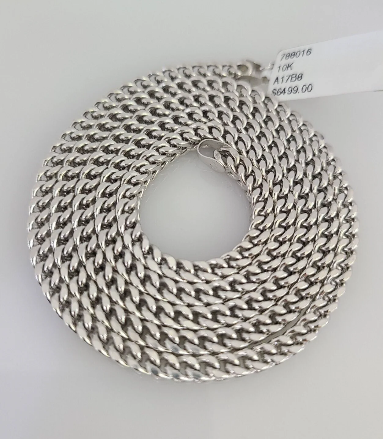 Real 10k Franco Chain White Gold 4mm 24" Necklace Men Women Real Genuine - Image 6