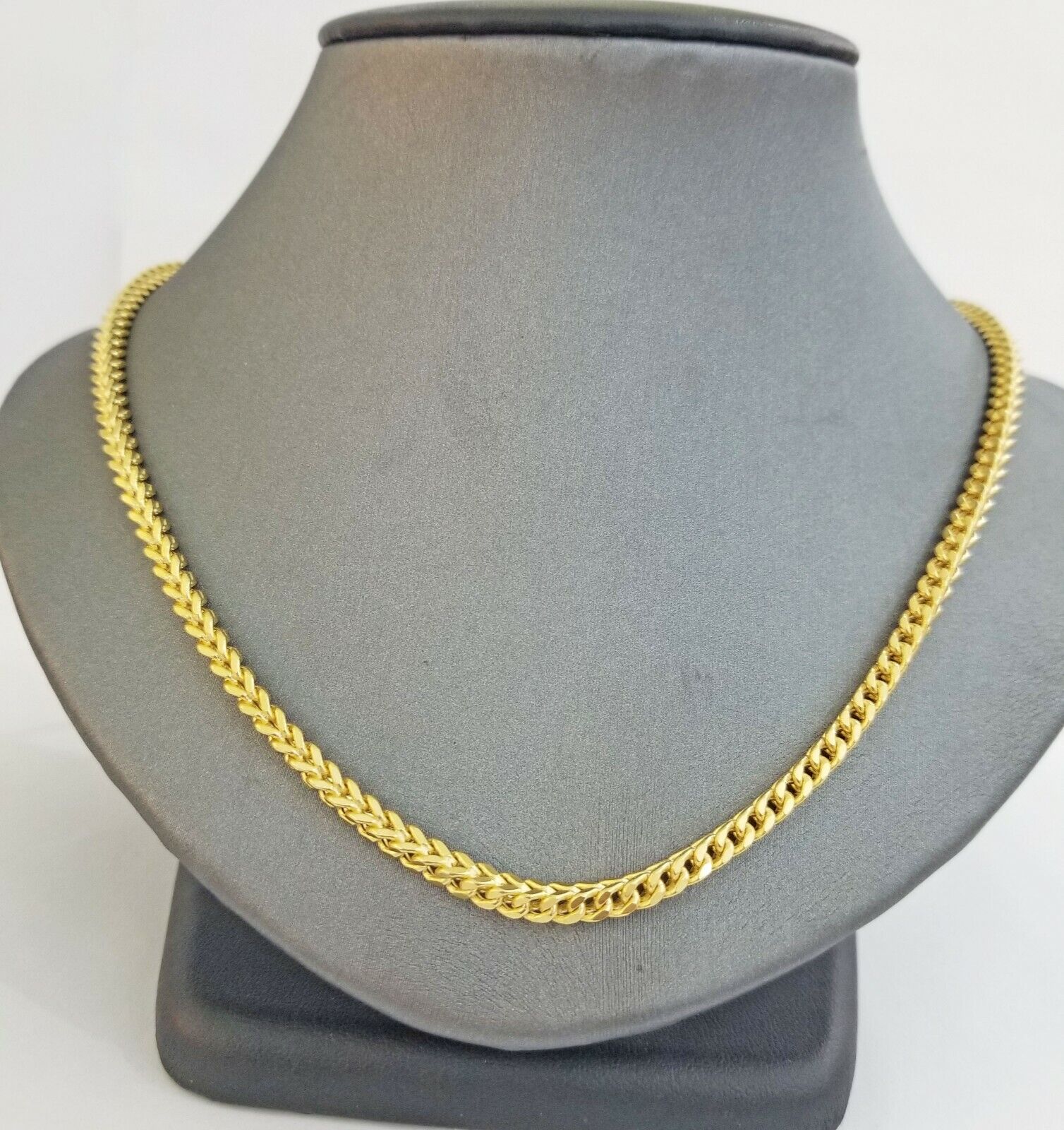 Real 10k Franco Yellow gold Chain 3mm 26 inch necklace lobster lock 10kt - Image 3