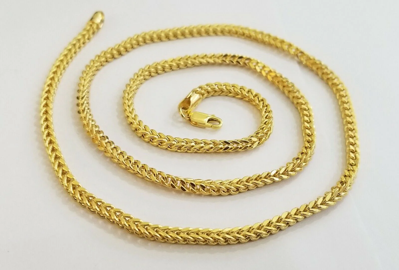 Real 10k Franco Yellow gold Chain 3mm 26 inch necklace lobster lock 10kt - Image 6