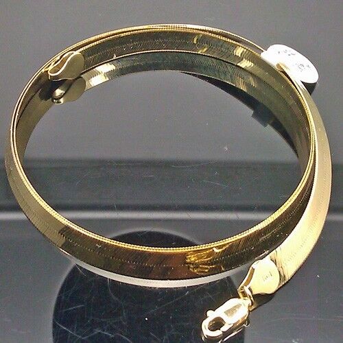Real 10k Gold 20" Inch 7mm Herringbone Necklace chain Men Women - Image 4