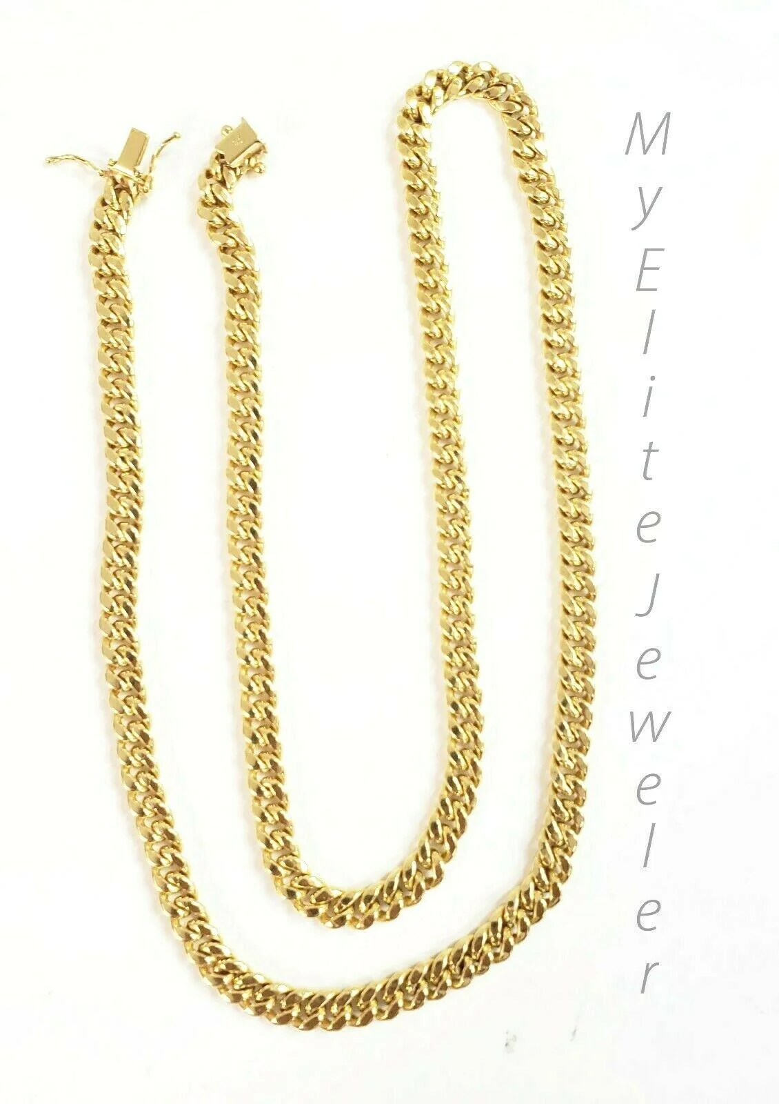 REAL 10K Gold 6mm Miami Cuban Chain Necklace 24" Link Box Lock 10kt Yellow Gold - Image 6