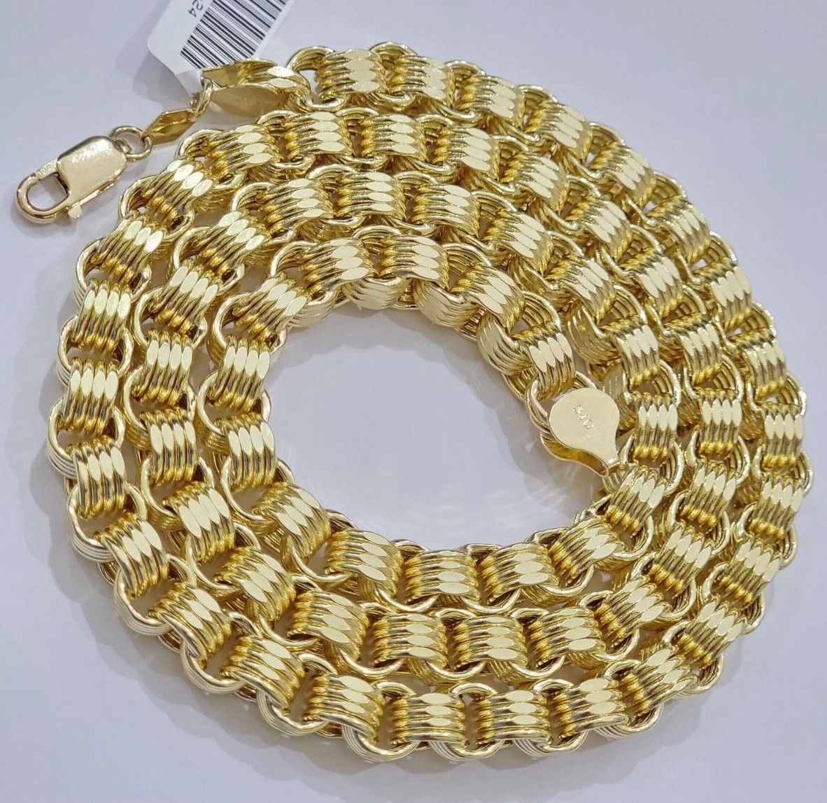 Real 10k Gold Box Byzantine Chain Necklace 20"-28" Inch 4mm 5mm 6mm 7mm 10kt Men - Image 7
