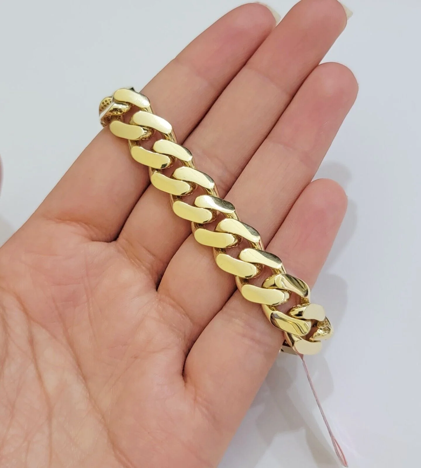 Real 10k Gold Bracelet 12mm Royal Miami Cuban Link 8 inch Men's 10kt Yellow Gold - Image 10