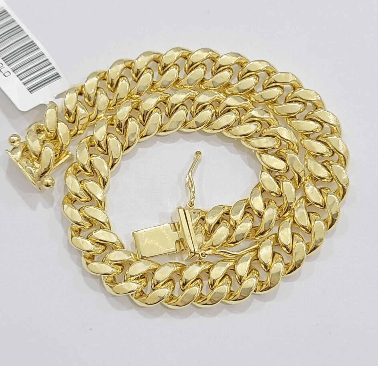 Real 10k Gold Bracelet 7 inch 8mm Miami Cuban Link Box Clasp Strong Men Women - Image 2