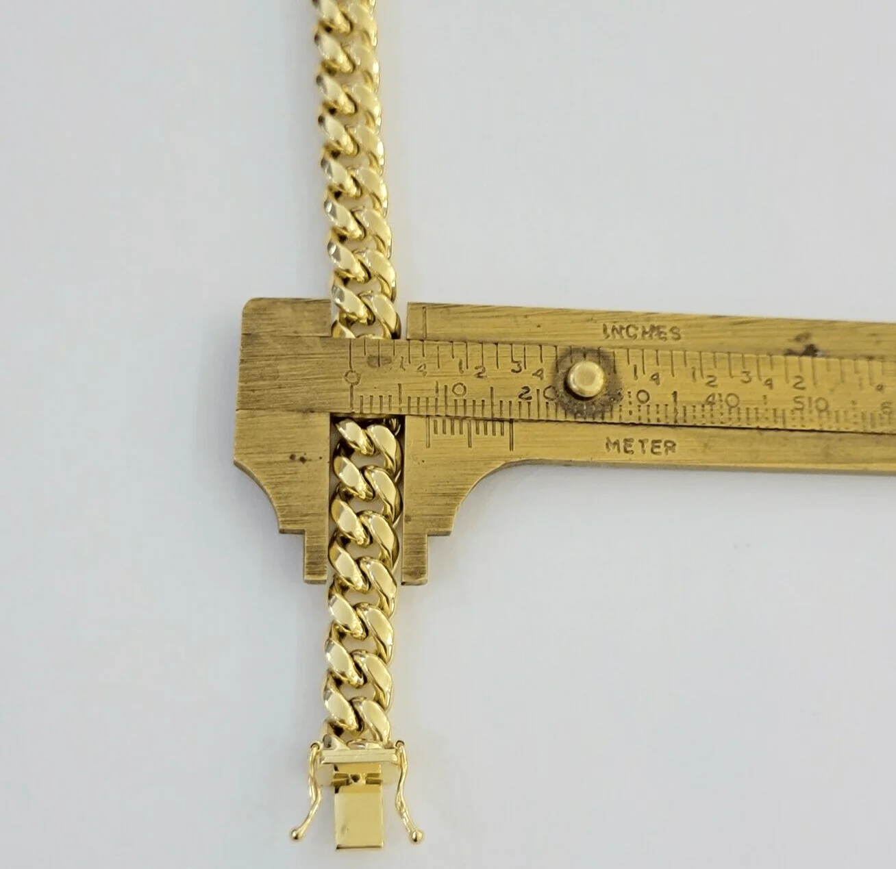 Real 10k Gold Bracelet 7 inch 8mm Miami Cuban Link Box Clasp Strong Men Women - Image 6
