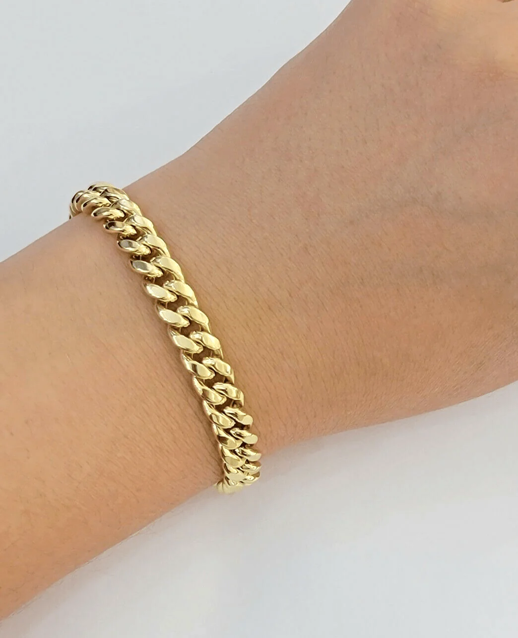 Real 10k Gold Bracelet 9 inch 8mm Miami Cuban Link Box Clasp Strong 10kt , Men's - Image 7