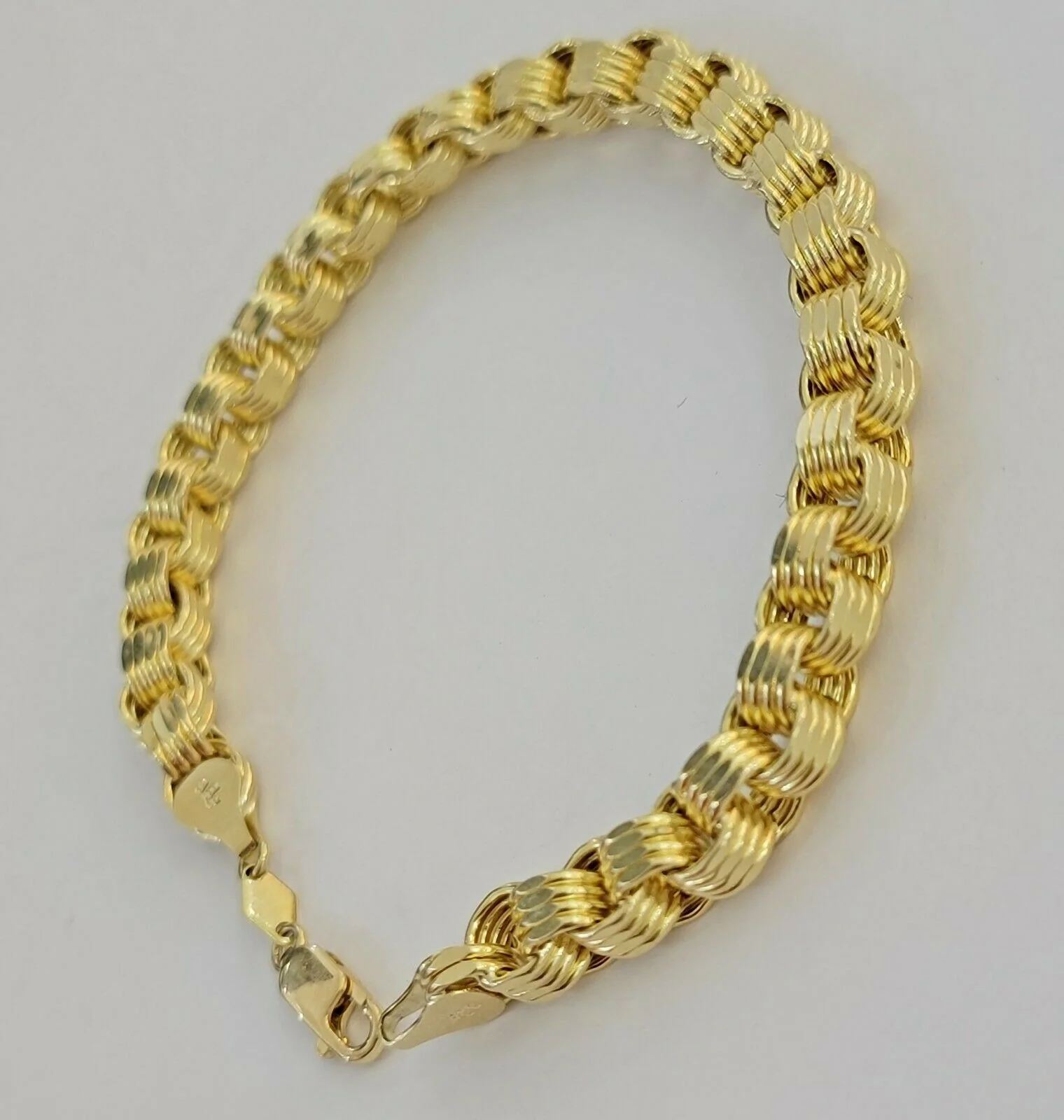 REAL 10k Gold Bracelet Byzantine Box 8" 6mm 10 kt Yellow Gold Men's Genuine 10kt - Image 3