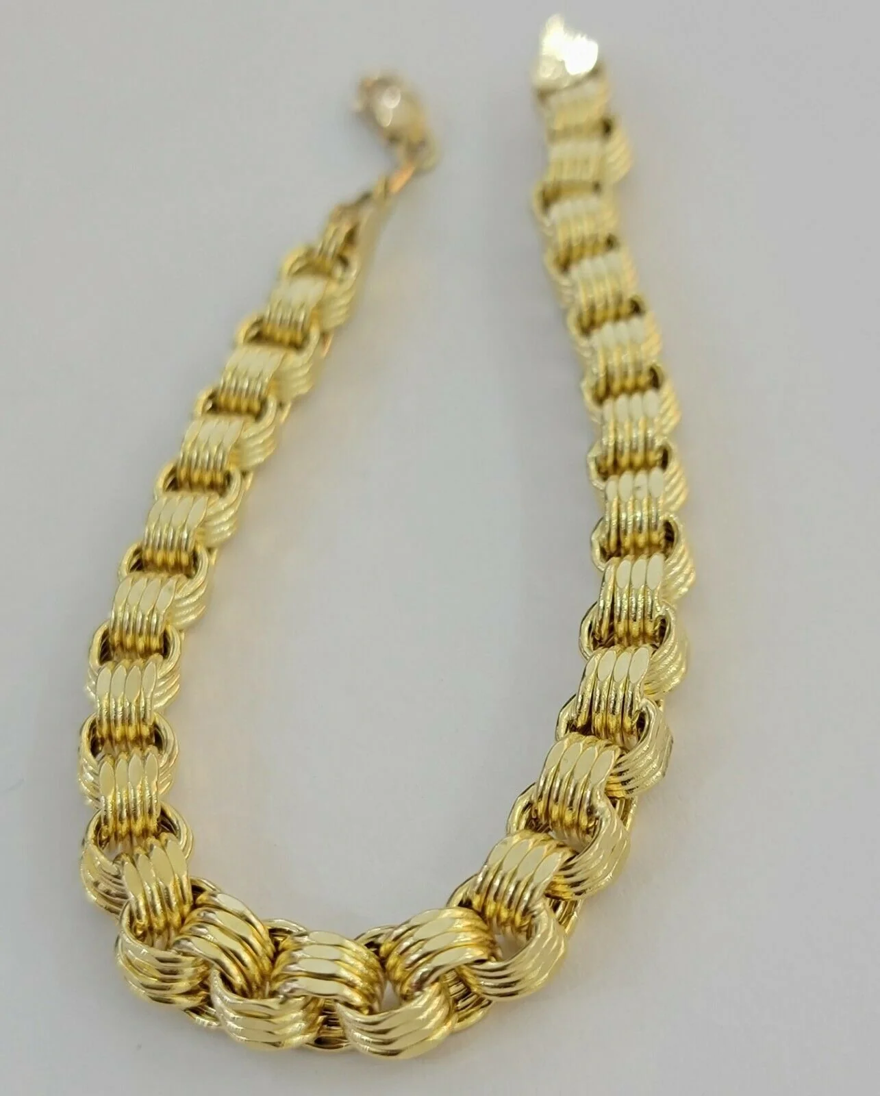 REAL 10k Gold Bracelet Byzantine Box 8" 6mm 10 kt Yellow Gold Men's Genuine 10kt - Image 6