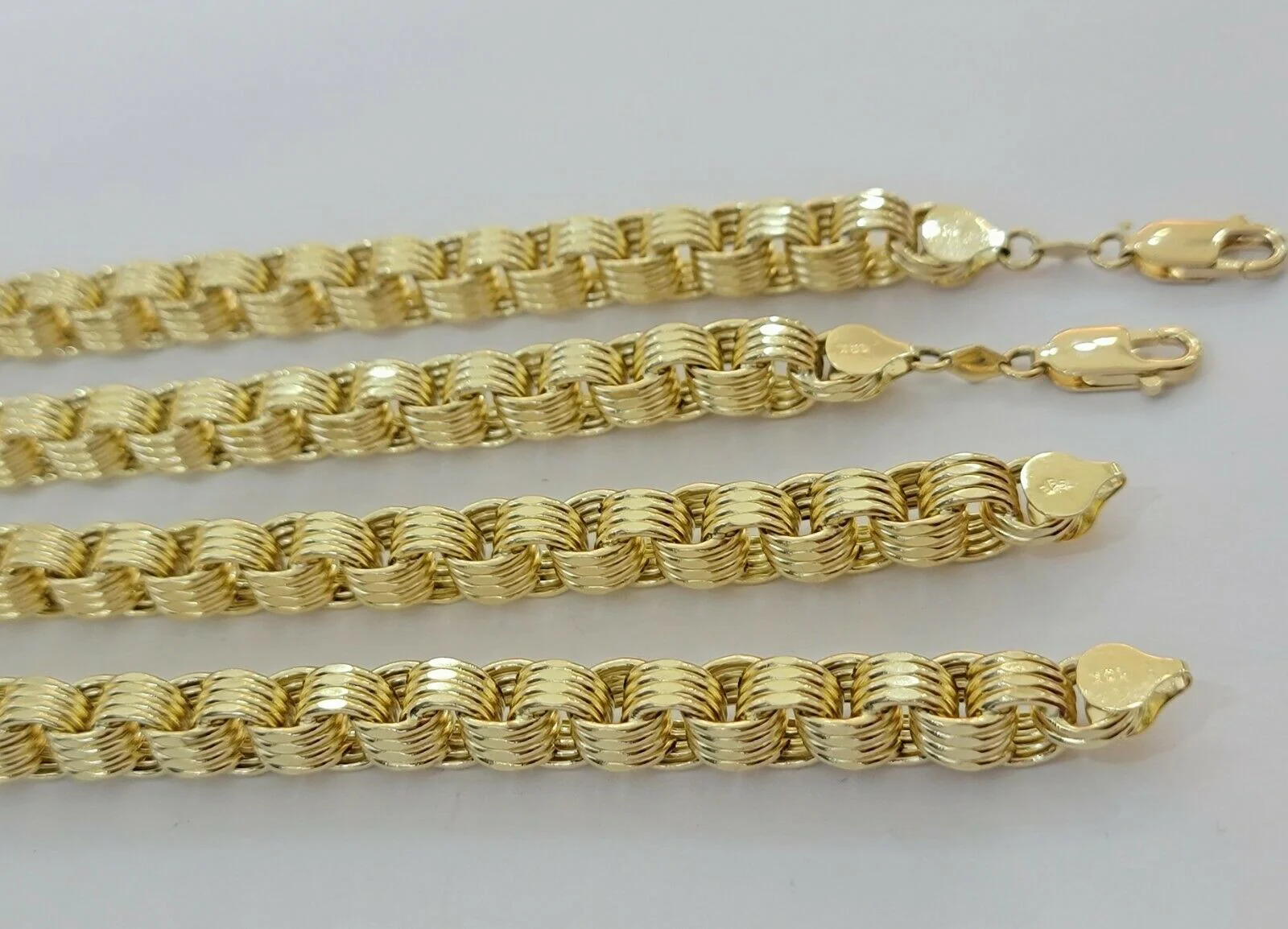 REAL 10k Gold Bracelet Byzantine Box 8" 9mm 10 kt Yellow Gold Men's Genuine 10kt - Image 7