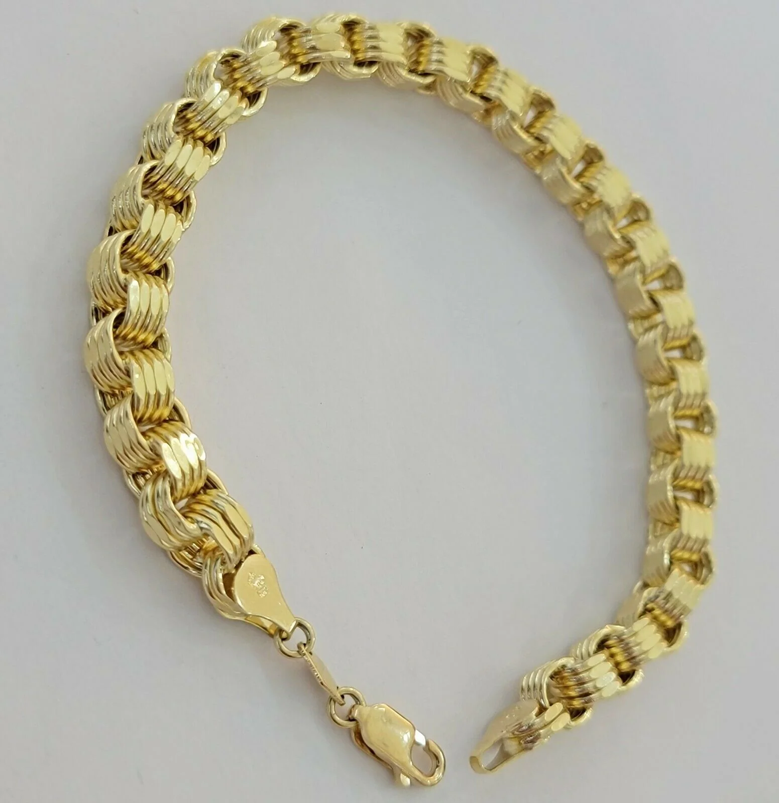 REAL 10k Gold Bracelet Byzantine Box 9" 6mm 10 kt Yellow Gold Men's Genuine 10kt - Image 2