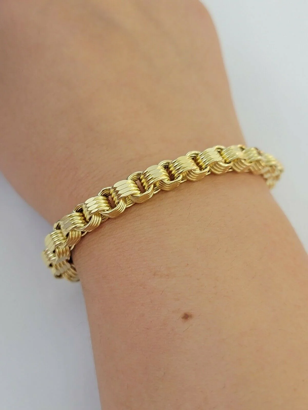 REAL 10k Gold Bracelet Byzantine Box 9" 6mm 10 kt Yellow Gold Men's Genuine 10kt - Image 3