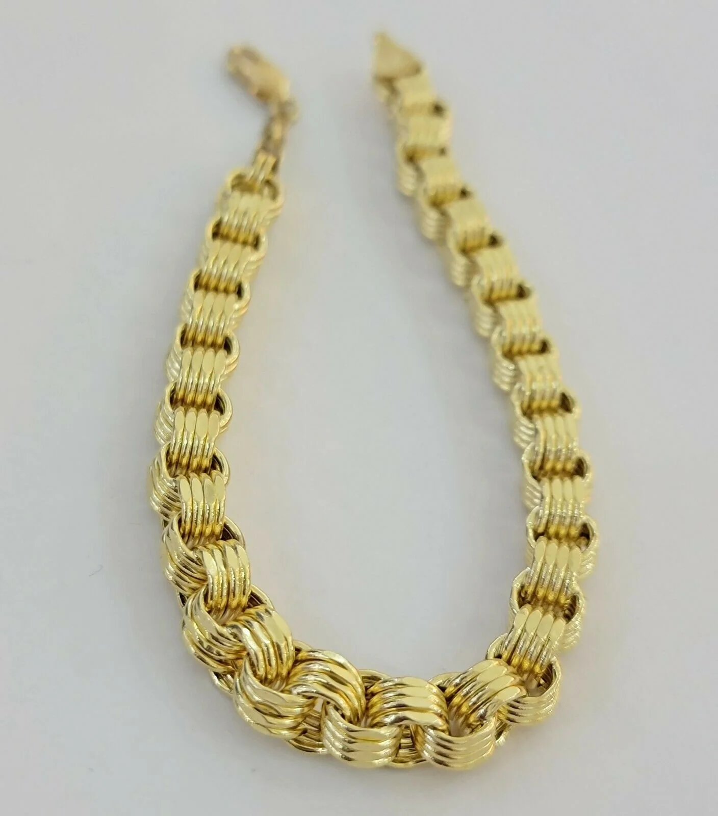 REAL 10k Gold Bracelet Byzantine Box 9" 6mm 10 kt Yellow Gold Men's Genuine 10kt - Image 5