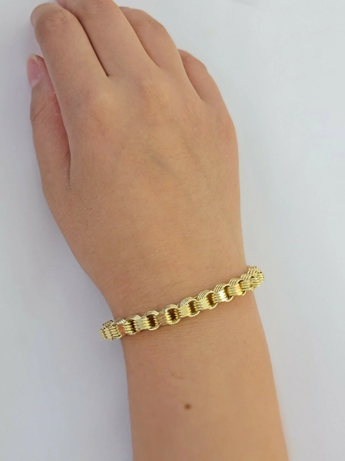 REAL 10k Gold Bracelet Byzantine Box 9" 6mm 10 kt Yellow Gold Men's Genuine 10kt - Image 7