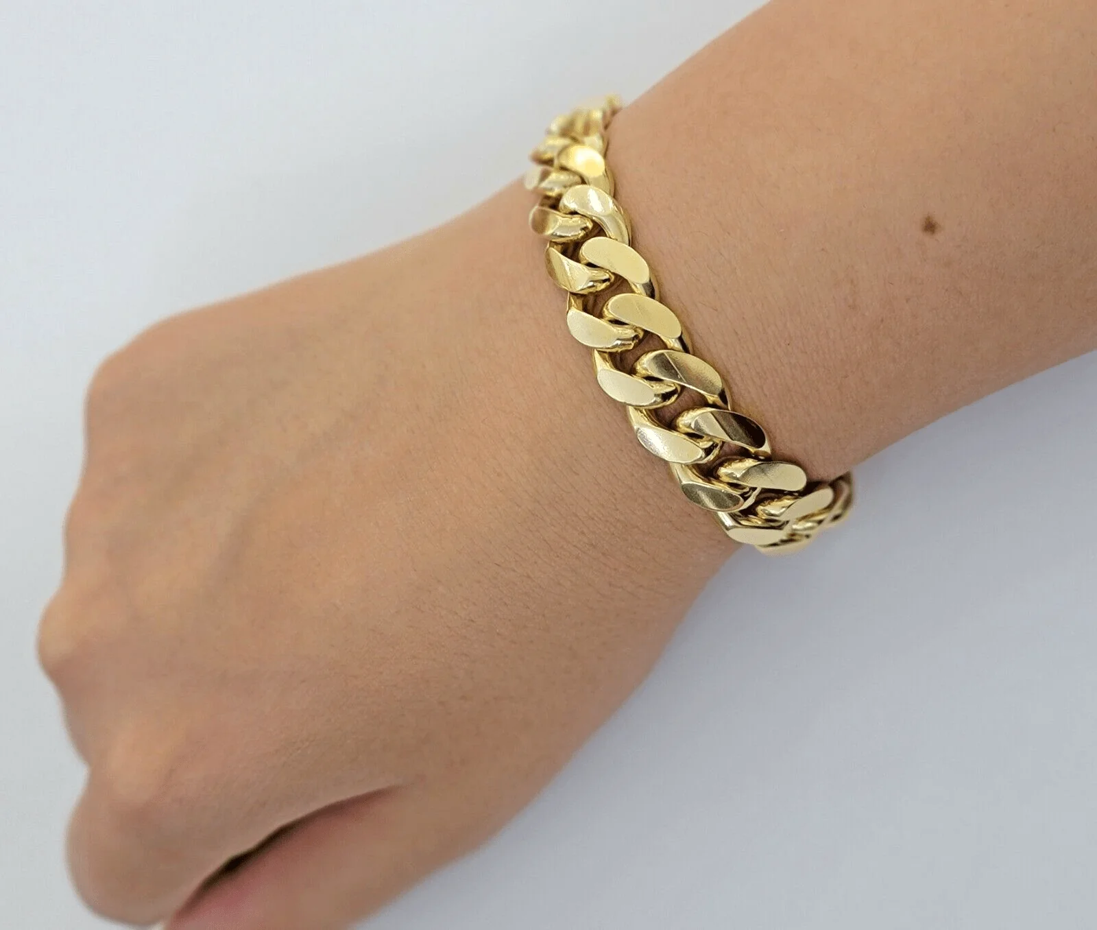 Real 10k Gold Bracelet Mens Miami Cuban Link 9 Inch 13mm Heavy SOLID 10KT , SALE - Image 2