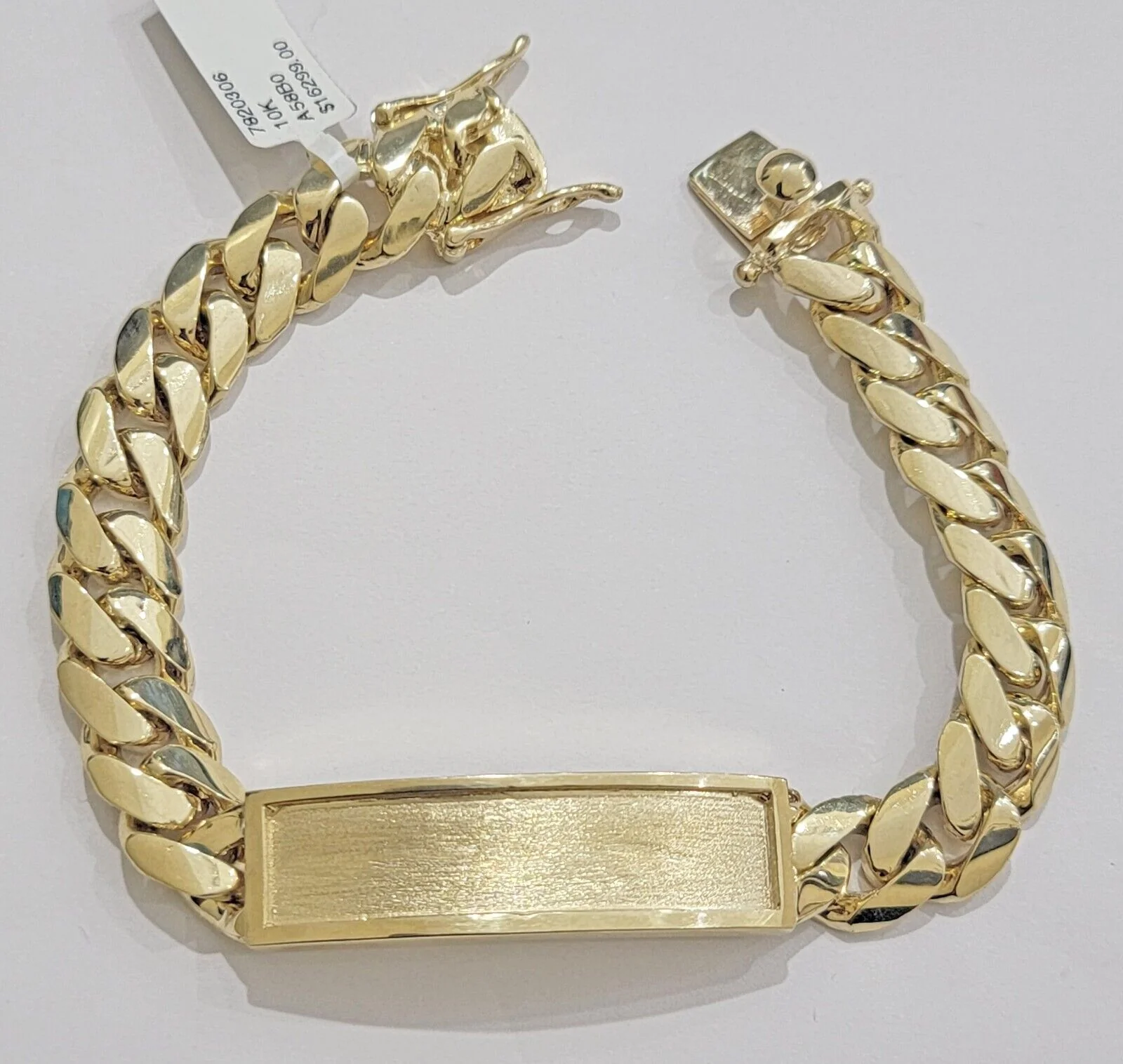 Real 10k Gold Bracelet Miami Cuban link 12mm ID Name Plate 8.5 Inch Men's Solid - Image 5