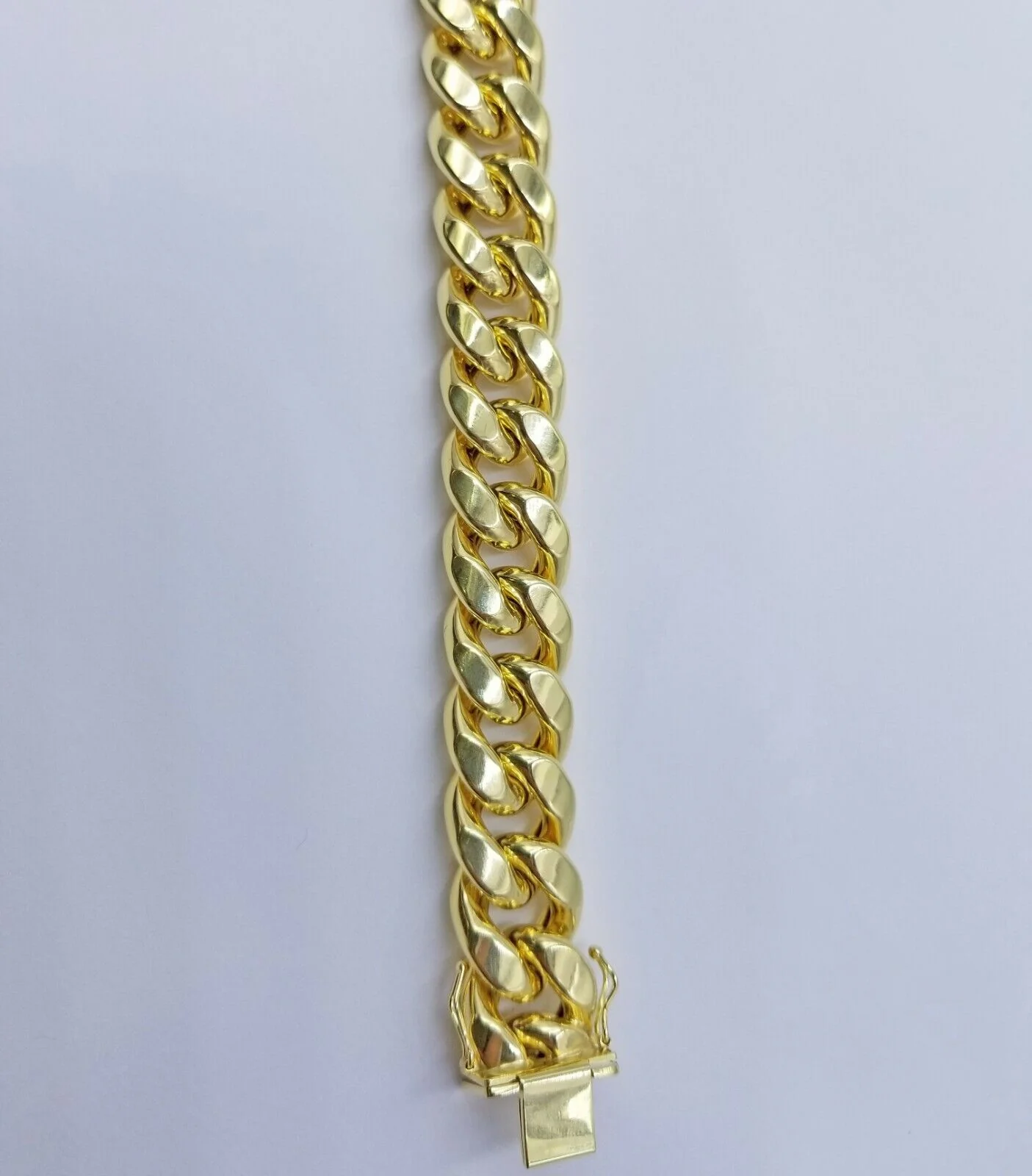 Real 10k Gold Bracelet Miami Cuban Link 8.5 Inch 15mm Box clasp Thick Strong 10k - Image 6
