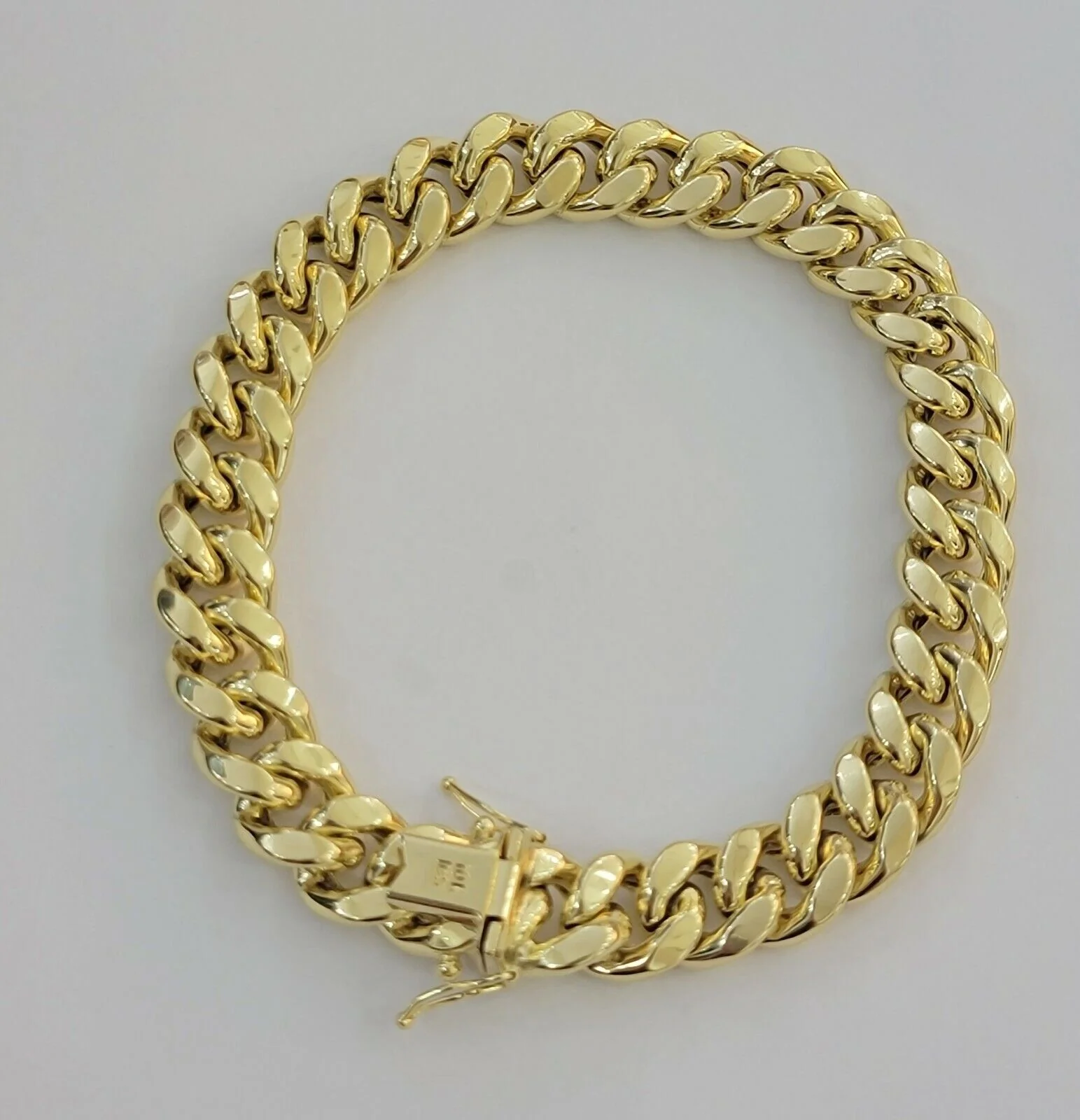 REAL 10k Gold Bracelet Miami Cuban Link 8 Inch 11mm Mens 10kt Yellow Gold Strong - Image 5